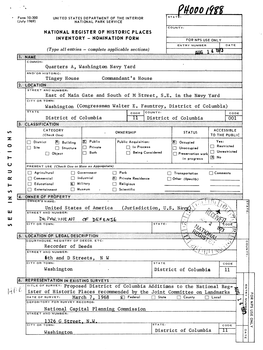 £#090/M Form 10-300 UNITED STATES DEPARTMENT of the INTERIOR (July 1969) NATIONAL PARK SERVICE