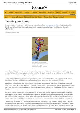 Tracking the Future | Nouse