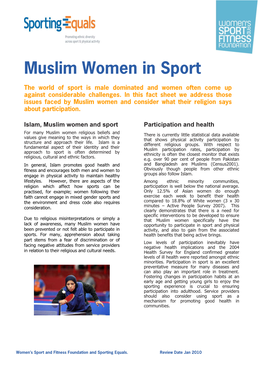 Muslim Women in Sport