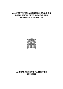 All Party Parliamentary Group on Population, Development and Reproductive Health