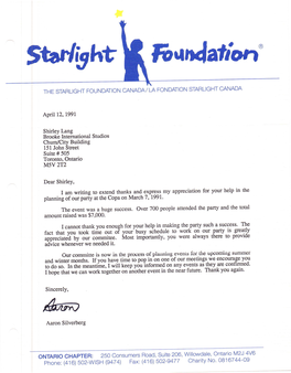 Starlight Foundation Events