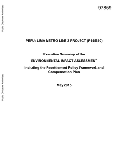 Peru: Lima Metro Line 2 Project (P145610)