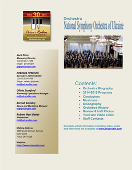 National Symphony Orchestra of Ukraine – Conductors