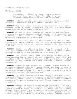 LEGISLATIVE RESOLUTION Memorializing Governor Andrew M