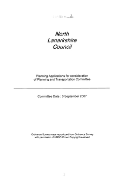North Lanarkshire Council Policy and Economic Development Services Fleming House 2 Tryst Road Cumbernauld G67 1JW