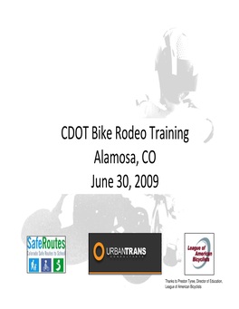 Bicycle Rodeo Training