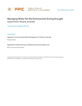 Appendix A: Environmental Water Management in Victoria, Australia Michael Jensz