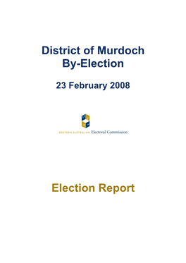 2008 Murdoch By-Election Report