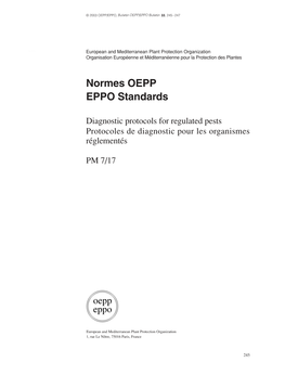 Normes OEPP EPPO Standards