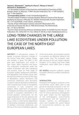 Long-Term Changes in the Large Lake Ecosystems