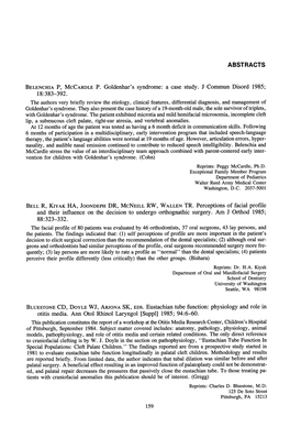 ' Reprints: Peggy Mccardle, Ph.D. Exceptional Family Member Program Department of Pediatrics Walter Reed Army Medical Center Washington, D.C