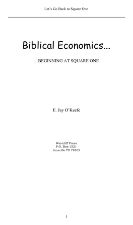 Biblical Economics PDF Book