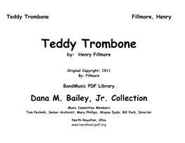 Teddy Trombone Fillmore, Henry