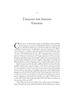 Typology for Abinadi: Exegesis • 105