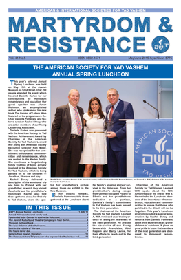 The American Society for Yad Vashem Annual Spring Luncheon