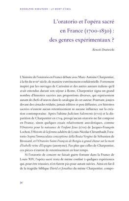 L'oratorio Et L'opéra Sacré En France (1700-1830)