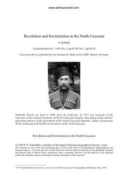 Revolution and Sovietization in the North Caucasus