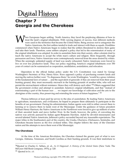 Chapter 7 Georgia and the Cherokees