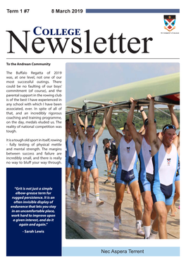 SAC 2019 #7 Newsletter 8 March