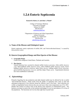 1.2.6 Enteric Septicemia - 1