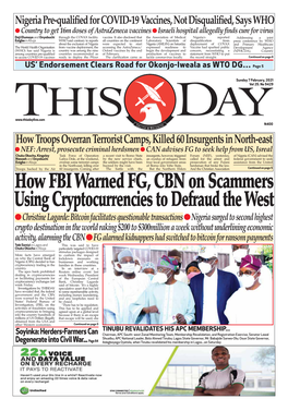 How FBI Warned FG, CBN on Scammers Using Cryptocurrencies