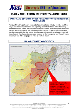 DAILY SITUATION REPORT 13 May 2008