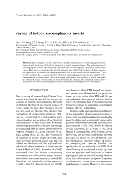 Survey of Indoor Sarcosaphagous Insects
