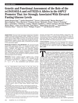 Genetic and Functional Assessment of the Role of the Rs13431652-A And