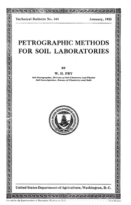 Petrographic Methods for Soil Laboratories