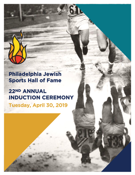 Philadelphia Jewish Sports Hall of Fame 22ND ANNUAL INDUCTION