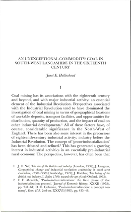 Coal in South-West Lancashire in the Sixteenth Century