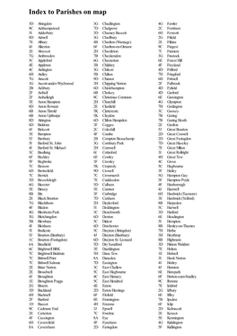 Index to Parishes on Map