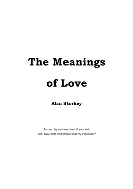 The Meanings of Love