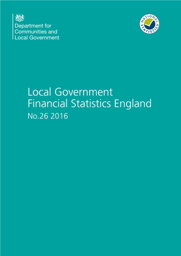 Local Government Financial Statistics England No.26 2016