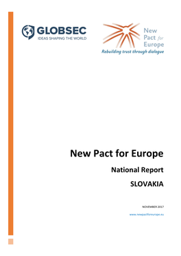 New Pact for Europe National Report SLOVAKIA