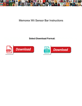 Memorex Wii Sensor Bar Instructions