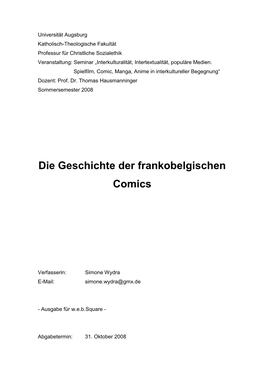 Die Geschichte Der Frankobelgischen Comics