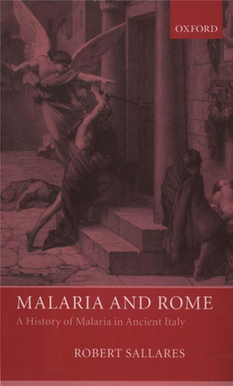 MALARIA and ROME This Page Intentionally Left Blank Malaria and Rome