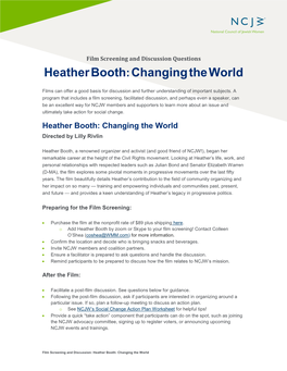 Heather Booth: Changing the World