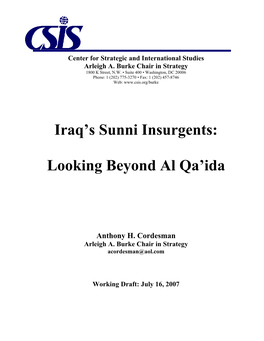 Iraq's Sunni Insurgents