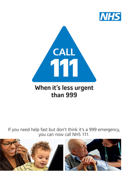 Call 111 Information Leaflet