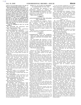 Congressional Record—House H5419