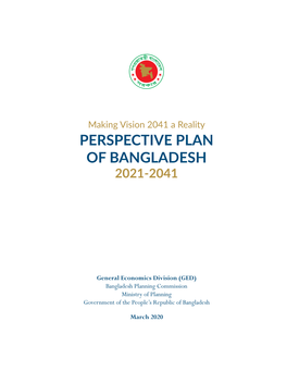 Perspective Plan of Bangladesh 2021-2041