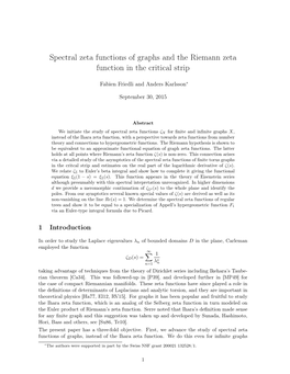 Spectral Zeta Functions of Graphs and the Riemann Zeta Function in the Critical Strip