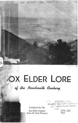 Ox ELDER LORE O/ Tlte J\Iuteieentu Geniusim