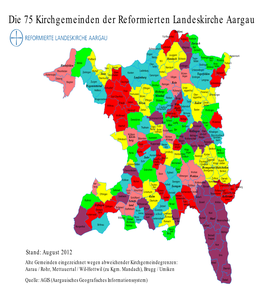 Die 75 Kirchgemeinden Der Reformierten Landeskirche Aargau