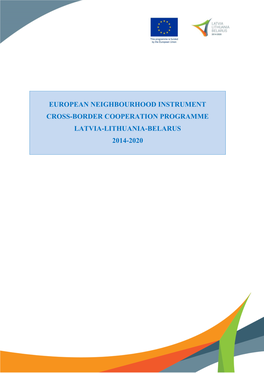 European Neighbourhood Instrument Cross-Border Cooperation Programme Latvia-Lithuania-Belarus