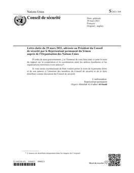 Conseil De Sécurité Distr