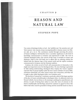 Reason and Natural Law