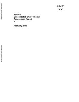 SDEP II Consolidated Environmental